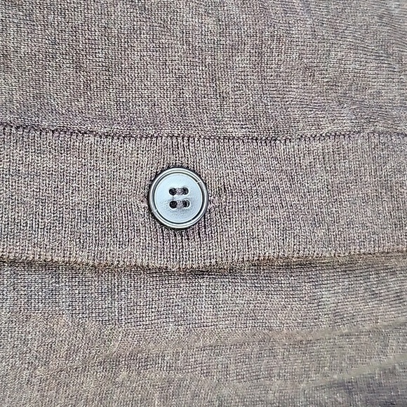 Theory Dark Brown Size Medium Regal Wool VNeck Cardigan NWT - Picture 2 of 6